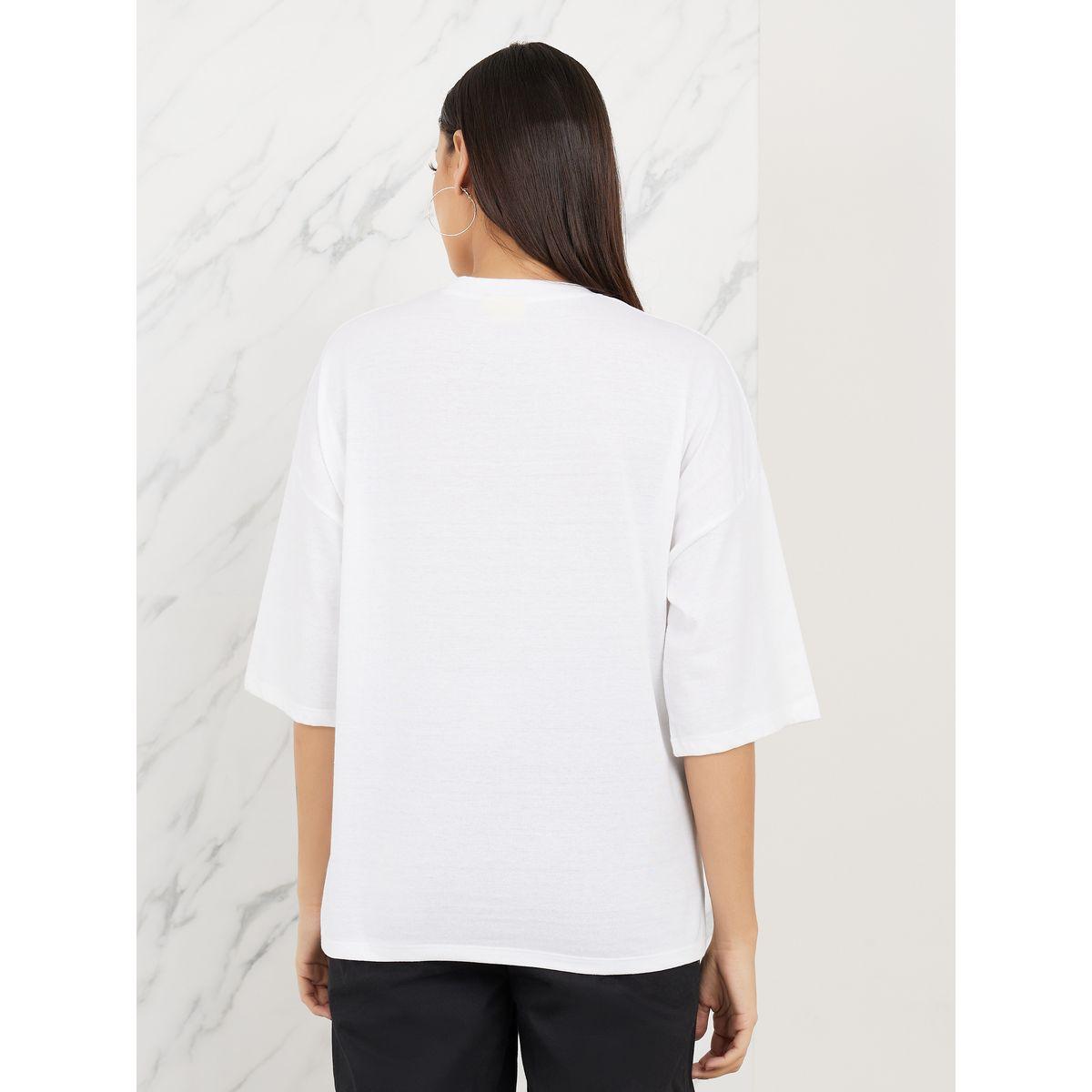 Styli Oversized Peanuts Graphic Print Drop Shoulder T-Shirt-women-clothing-tshirts-image-4