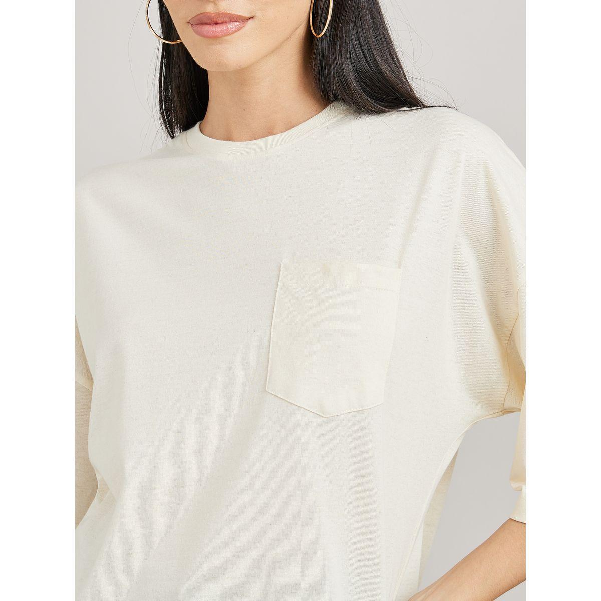 Styli Peanuts Oversized Back Print Drop Shoulder Longline T-Shirt-women-clothing-tshirts-image-4