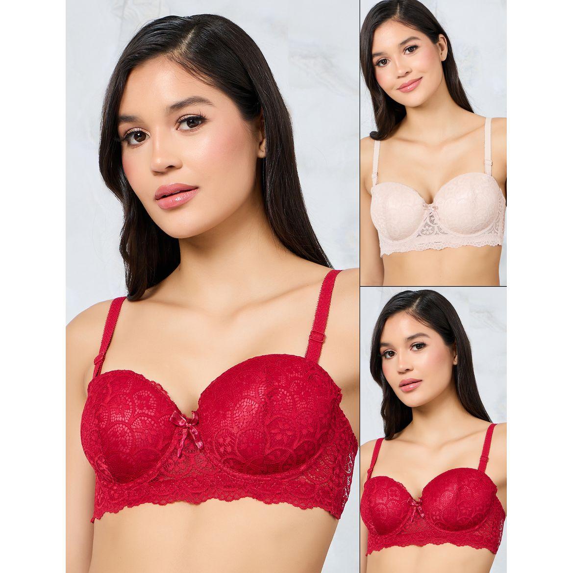 Styli Pack of 2 - All Over Lace Balconette Bra-women-clothing-lingerie-bras-image-1