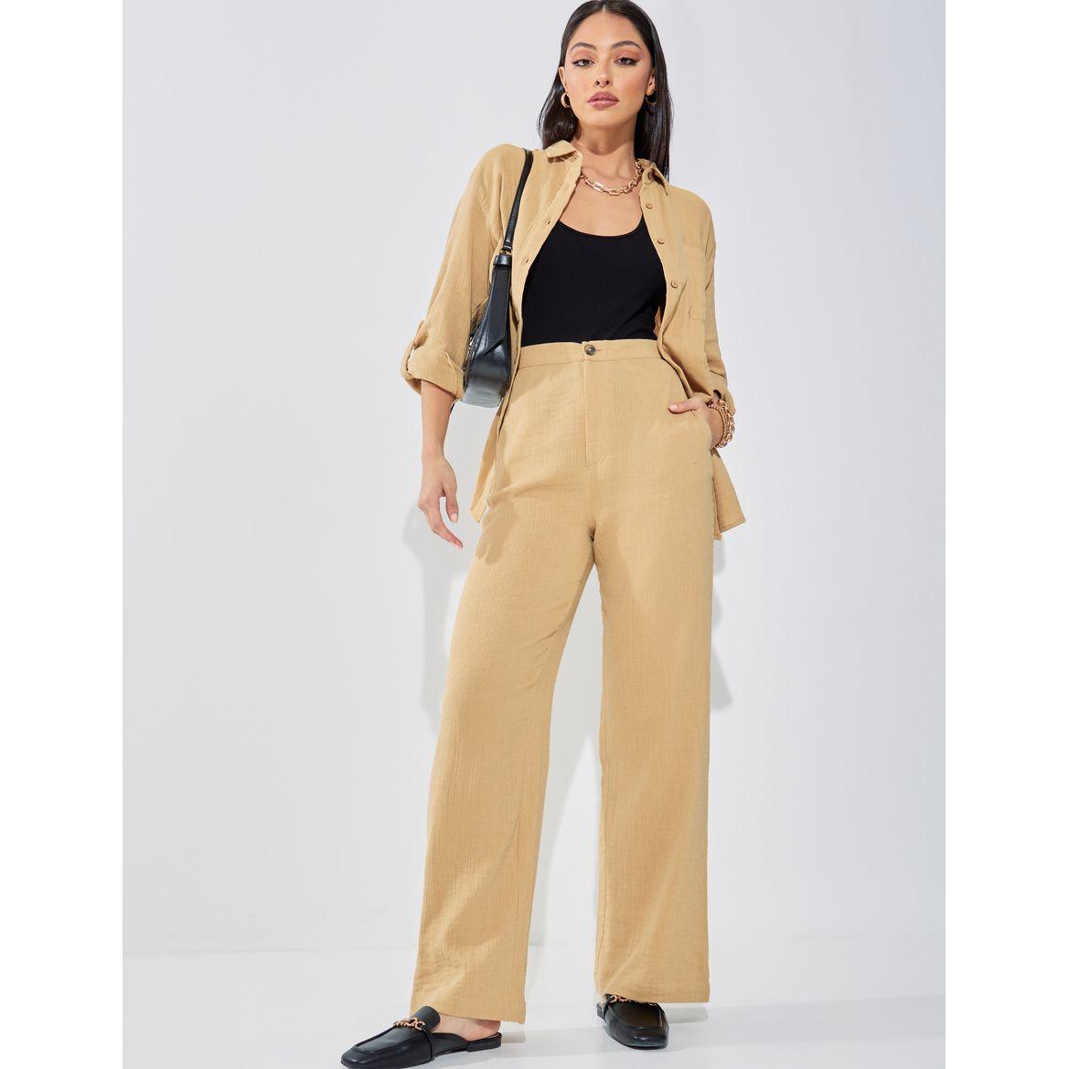 Oversized Crinkle Textured Shirt with Roll Up Sleeves-women-clothing-shirtsandblouses-shirts-image-1