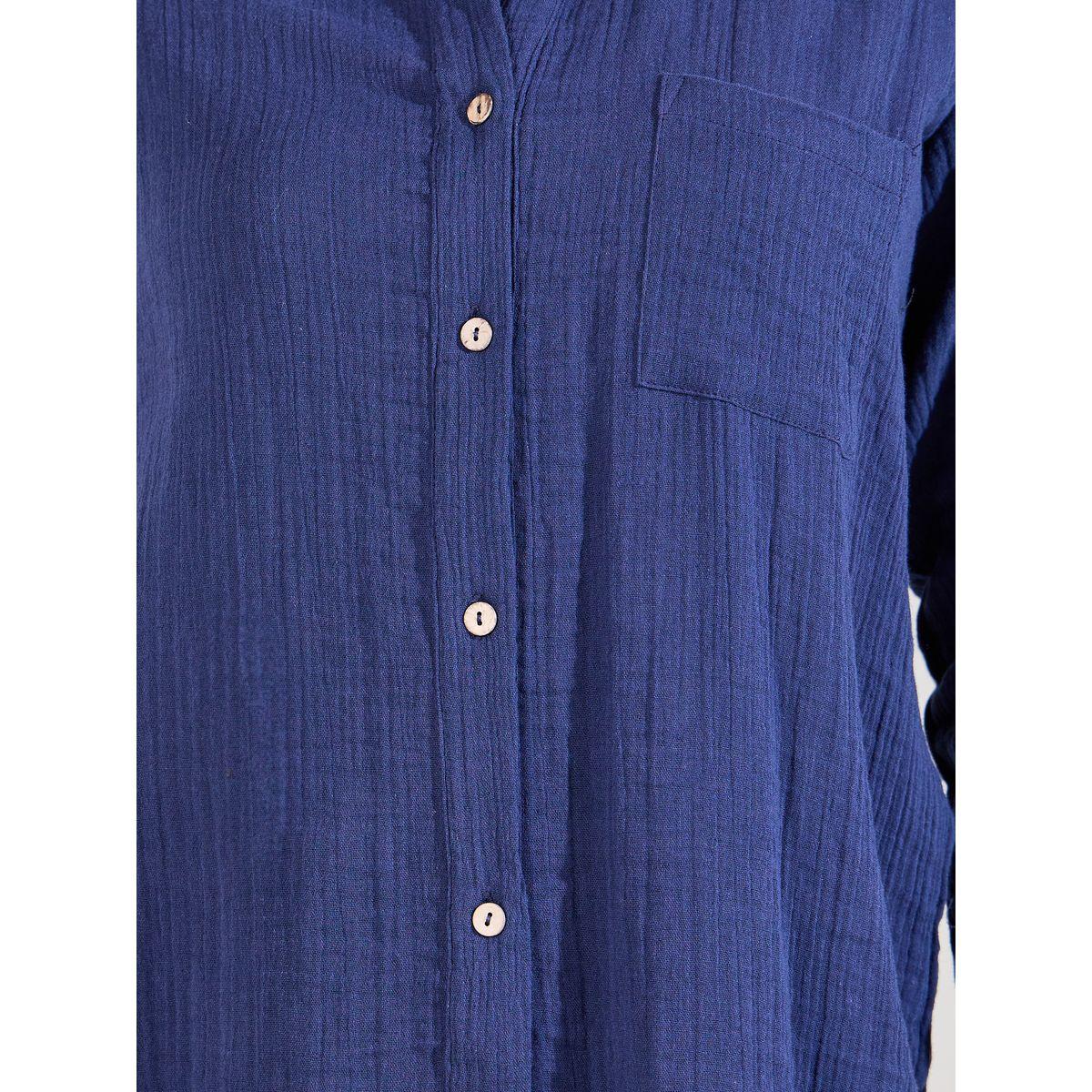 Styli Elevate Oversized Crinkle Textured Shirt with Roll Up Sleeves-women-clothing-shirtsandblouses-shirts-image-3