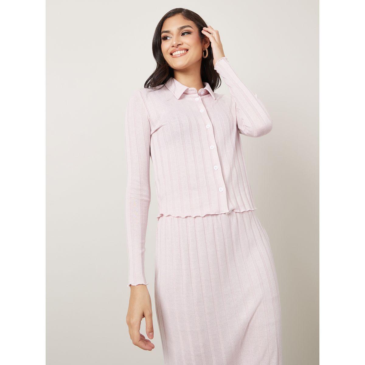 Styli Soft Touch Ribbed Knit Top with Button Placket-women-clothing-shirtsandblouses-blouses-image-2