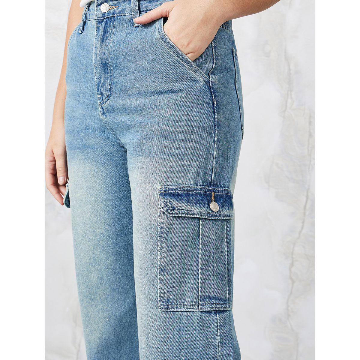 Styli Mid Rise Wide Leg Cargo Jeans-women-clothing-bottoms-jeans-image-3