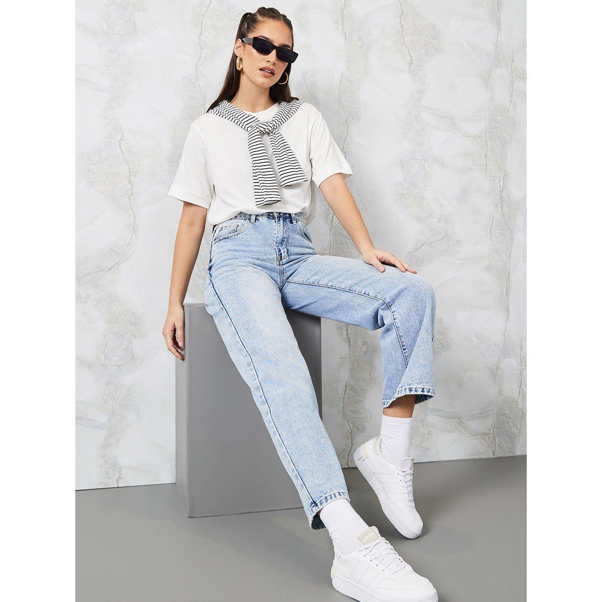Styli Mid Rise Washed Straight Fit Jeans-women-clothing-bottoms-jeans-image-5