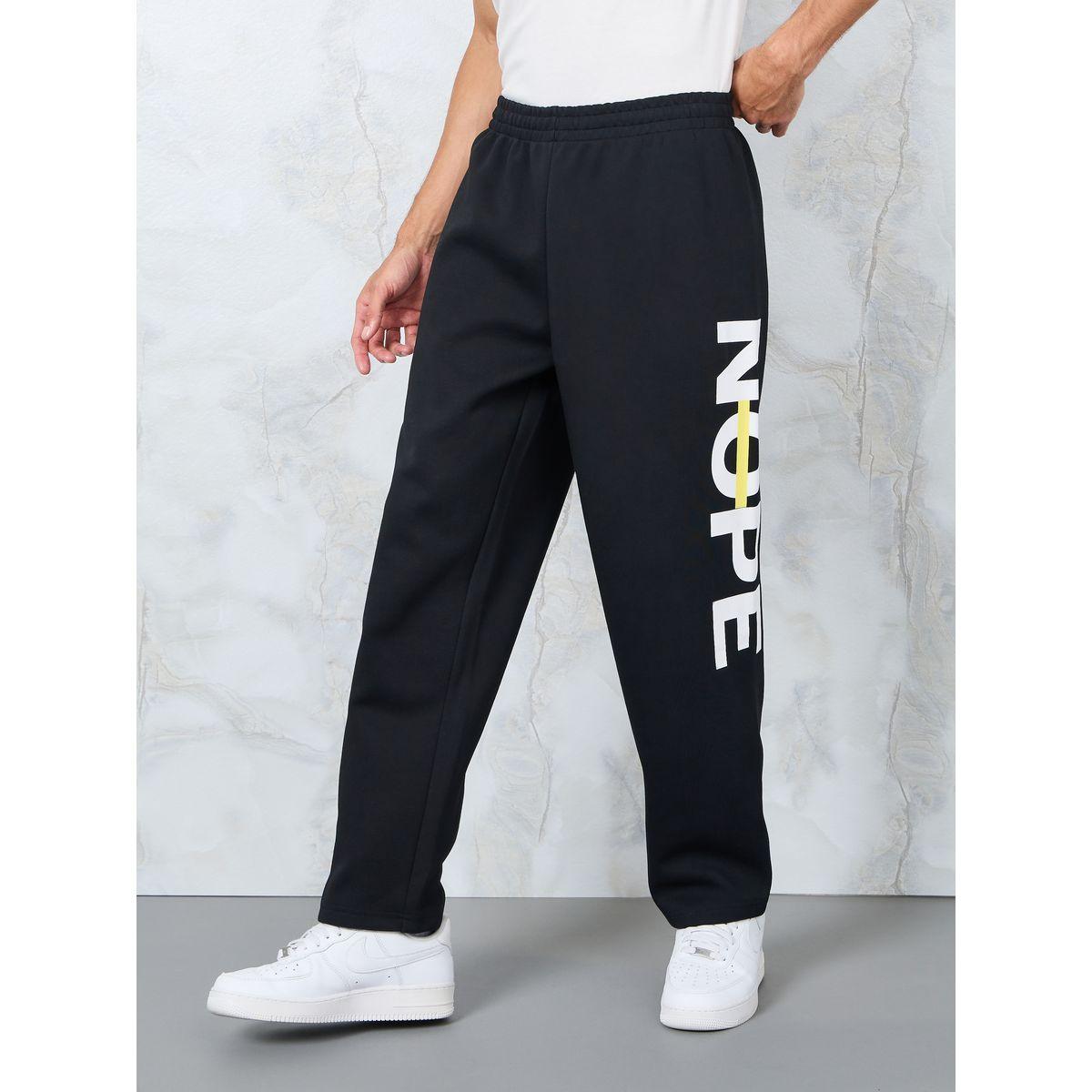 Styli Slogan Print Relaxed Fit Bonded Fleece Jogger-men-clothing-bottoms-joggers-image-2