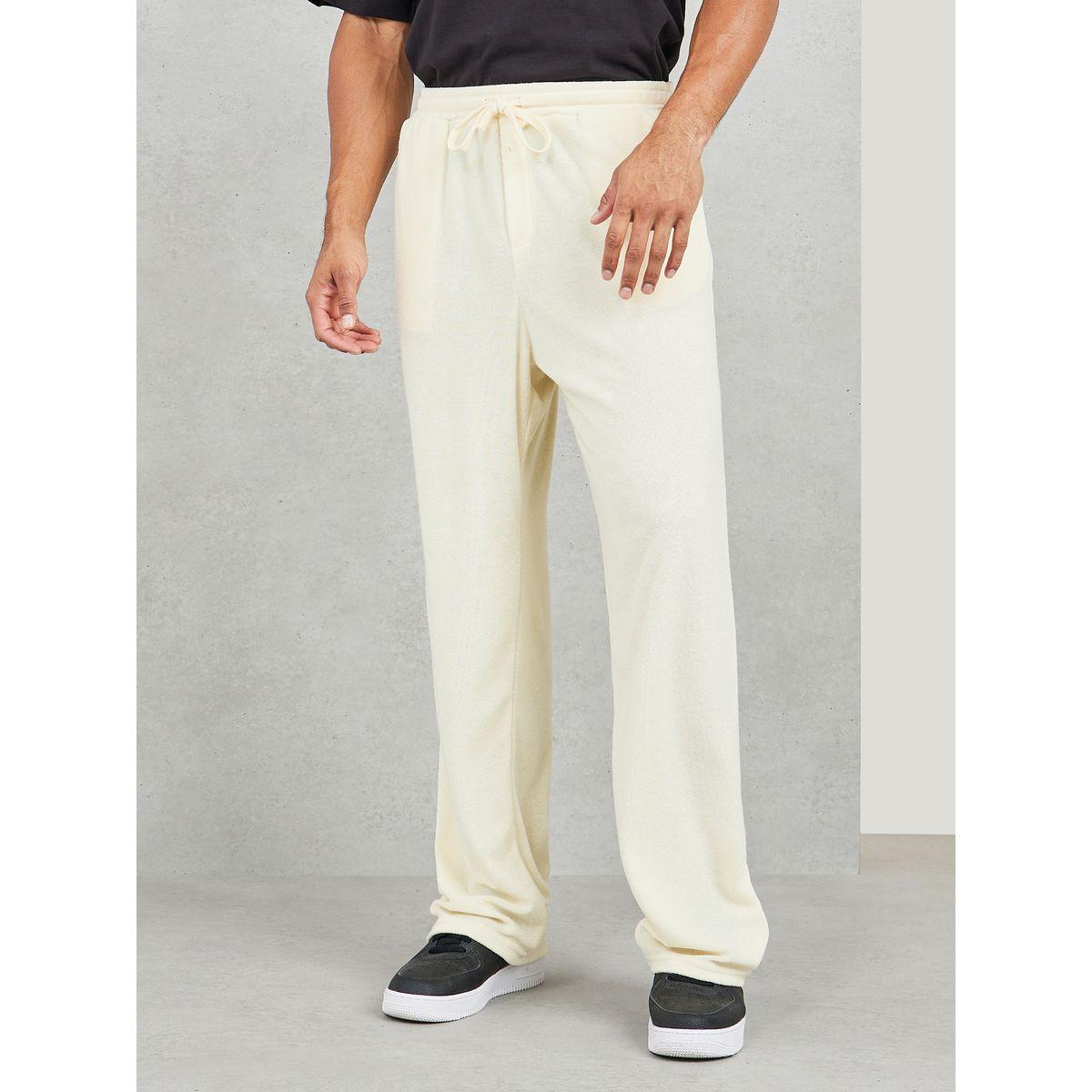Styli Towel Terry Relaxed Fit Open Hem Joggers-men-clothing-bottoms-joggers-image-1