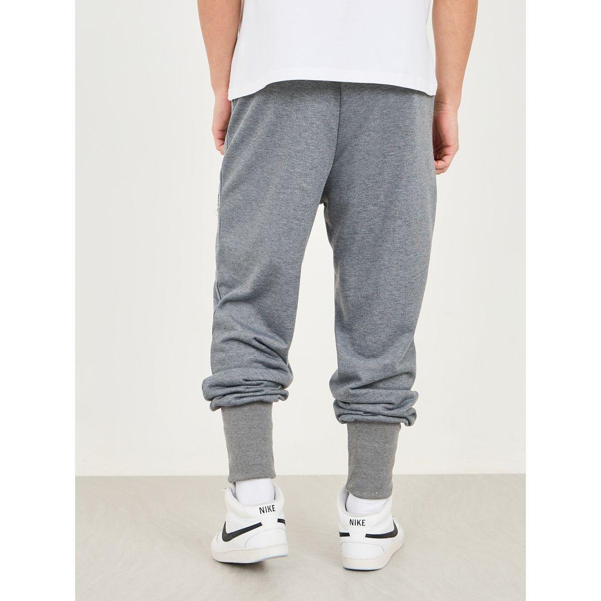 جوغر ميلانج مزين بشارة مع حواف بأساور-men-clothing-bottoms-joggers-image-7