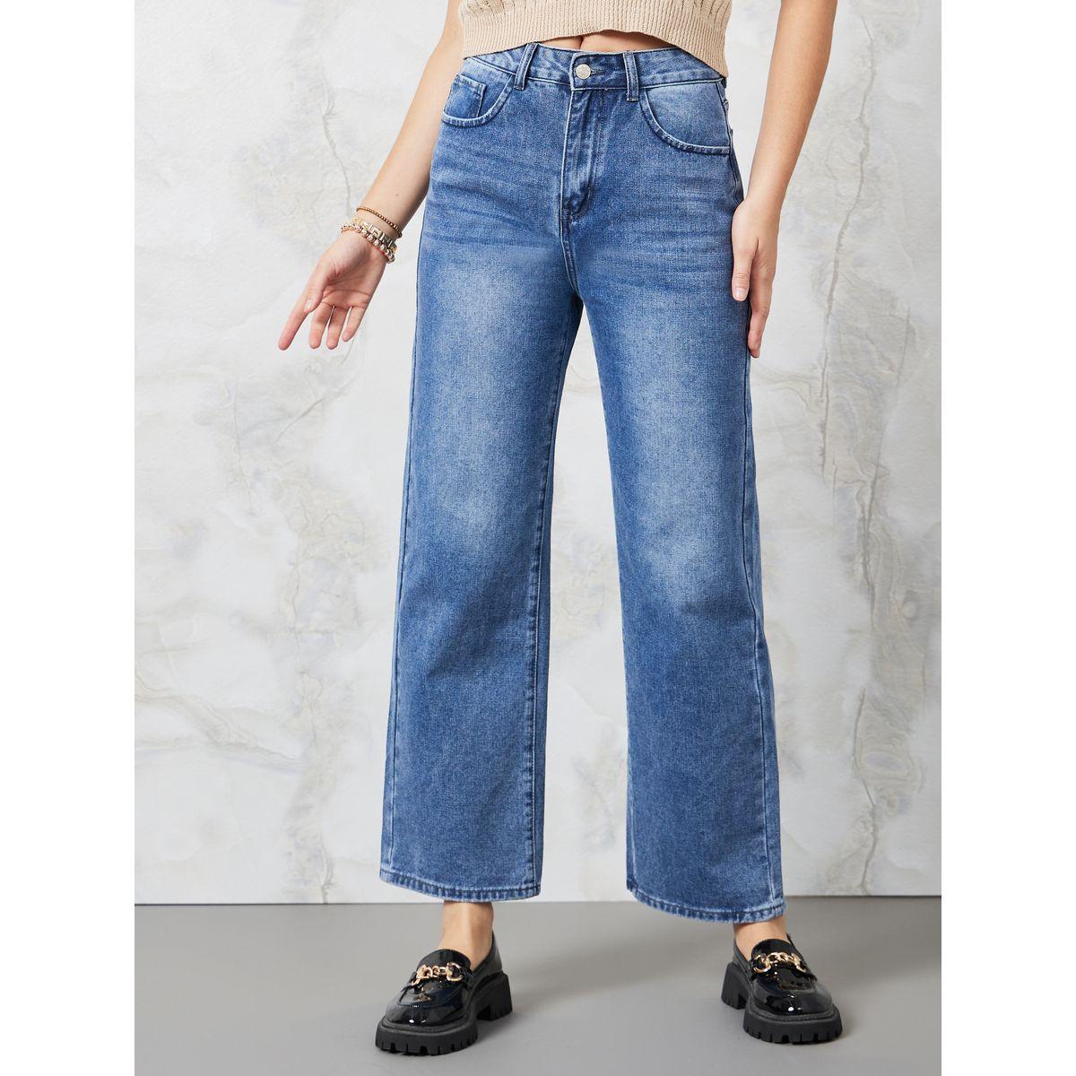 جينز واسع الأرجل بتفاصيل باهتة-women-clothing-bottoms-jeans-image-2