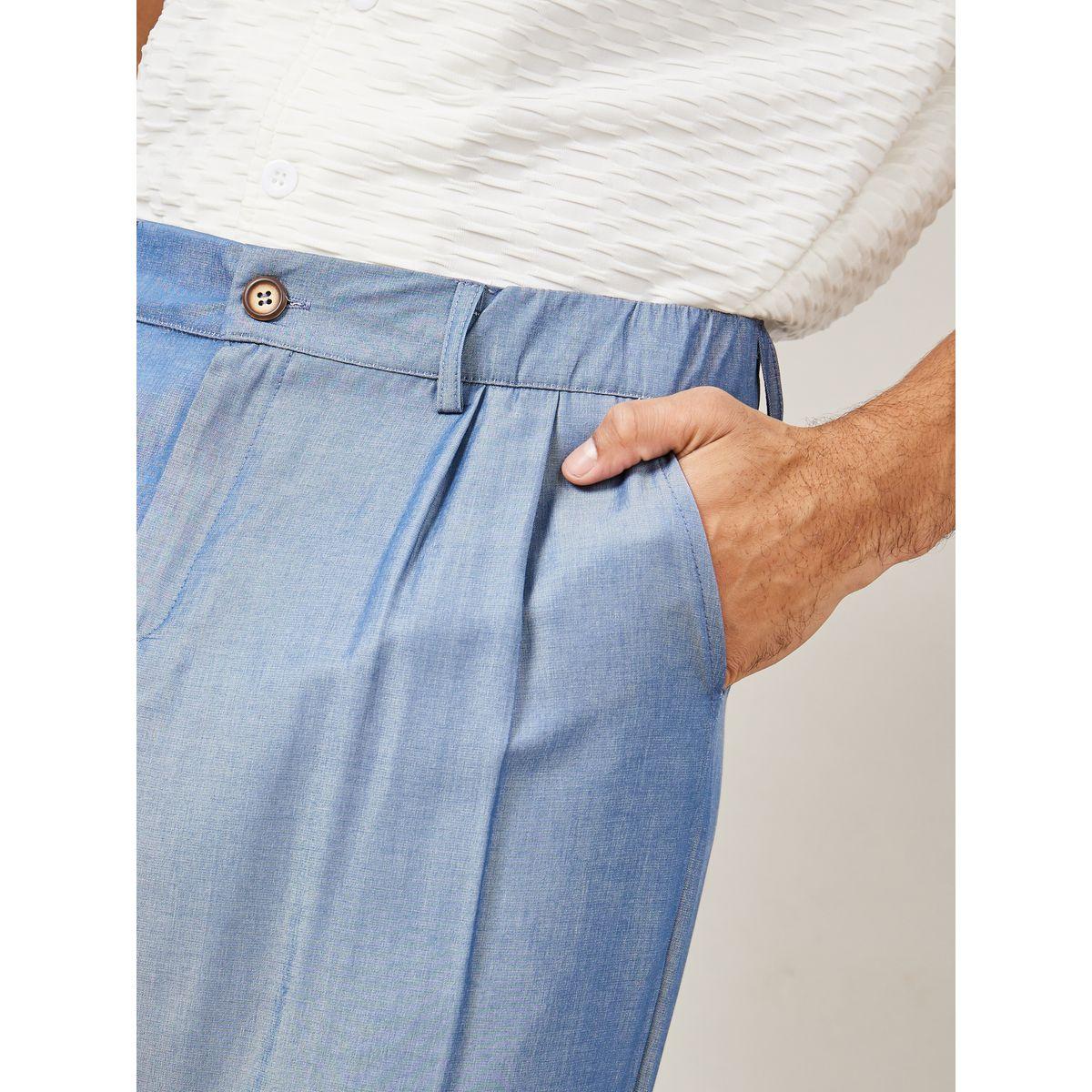 Styli Solid Relaxed Fit Pants with Fold Pleats-men-clothing-bottoms-trousersandchinos-trousers-image-3