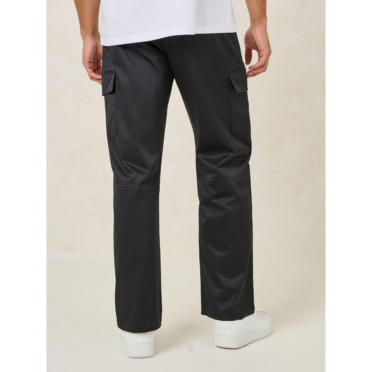 بنطال منسوج بقصة مريحة وجيوب كارجو-men-clothing-bottoms-trousersandchinos-trousers-image-4