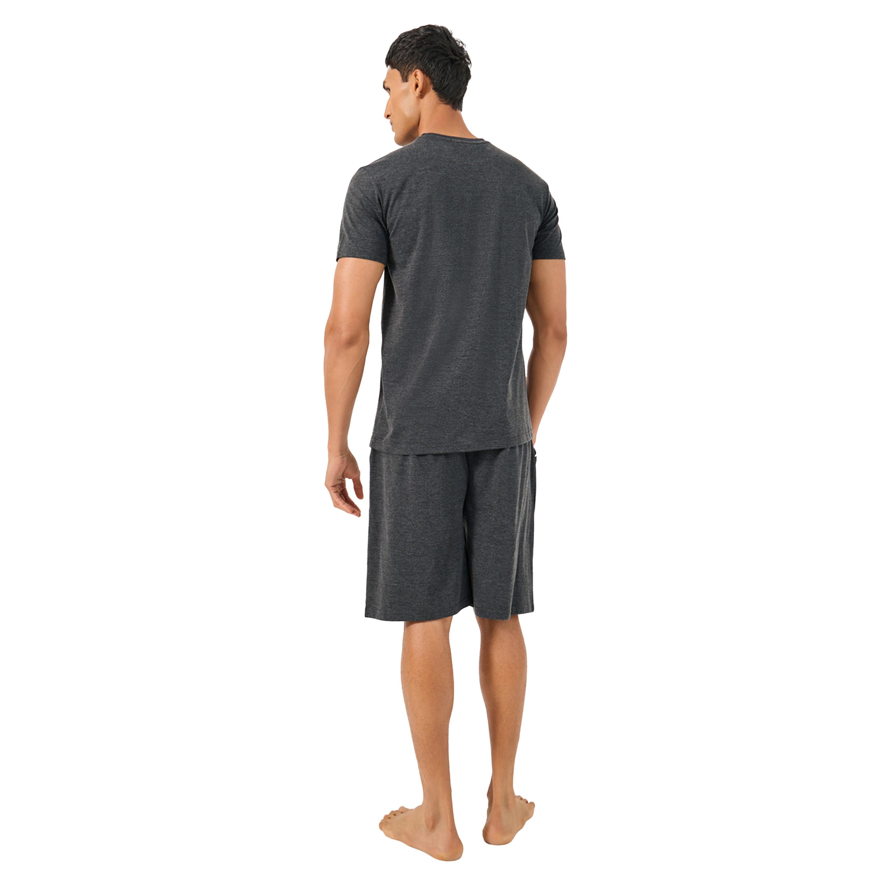 Styli Chest Print Crew Neck T-Shirt and Shorts Set-men-clothing-nightwear-sets-image-5