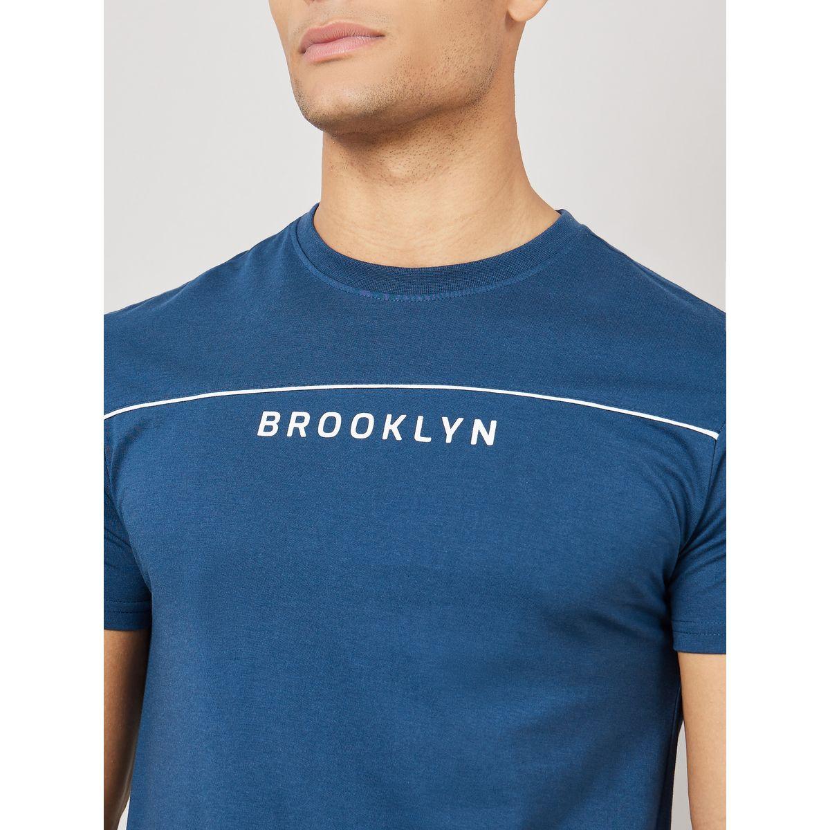 Styli Unwind Chest Print Crew Neck t-Shirt and Shorts Set-men-clothing-nightwear-sets-image-3