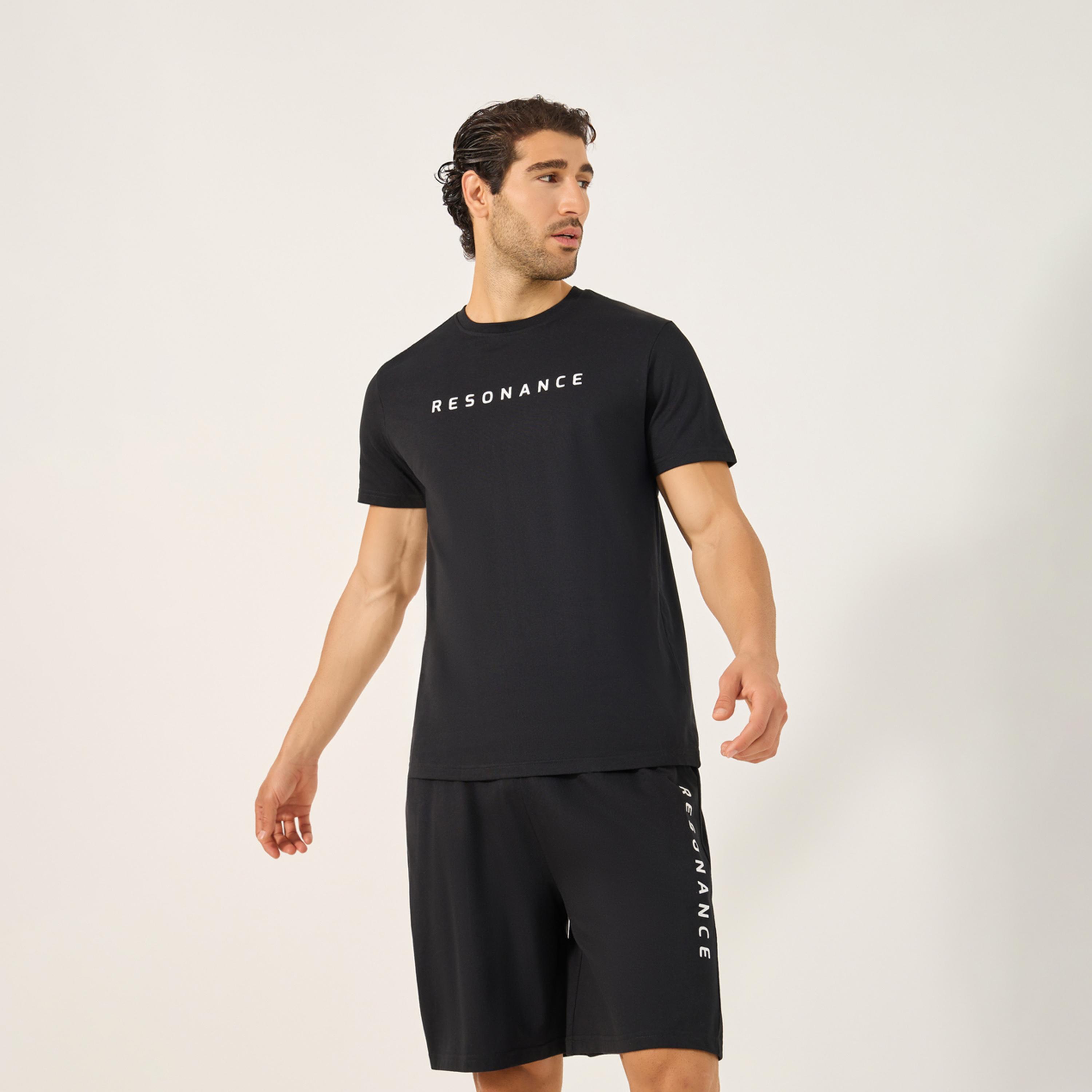 ستايلي - أنوايند طقم تي شيرت بطبعة شعار مع شورت بيجامة-men-clothing-nightwear-sets-image-2