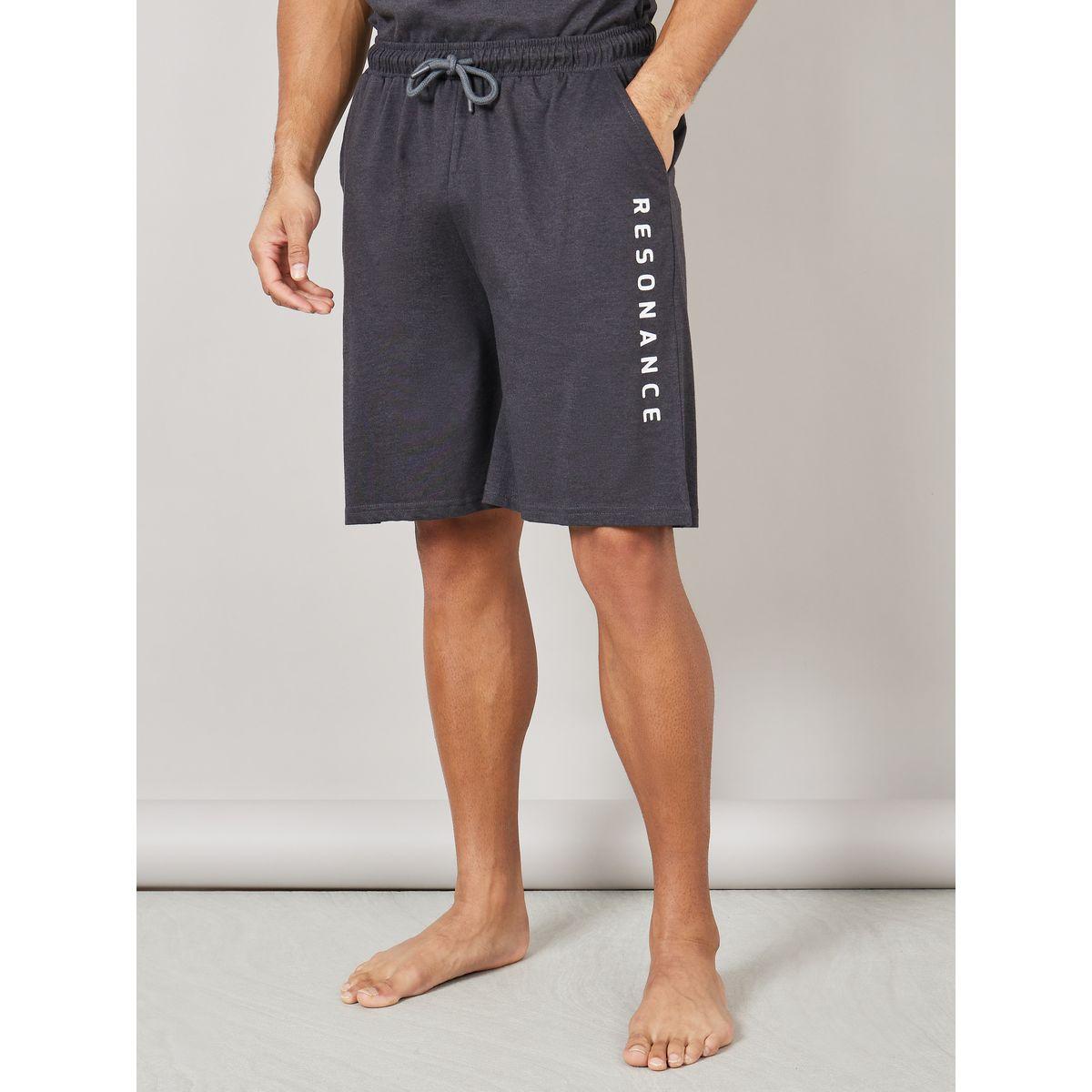Styli Unwind Chest Print T-shirt and Short Set with Self Folding Hem-men-clothing-nightwear-sets-image-4