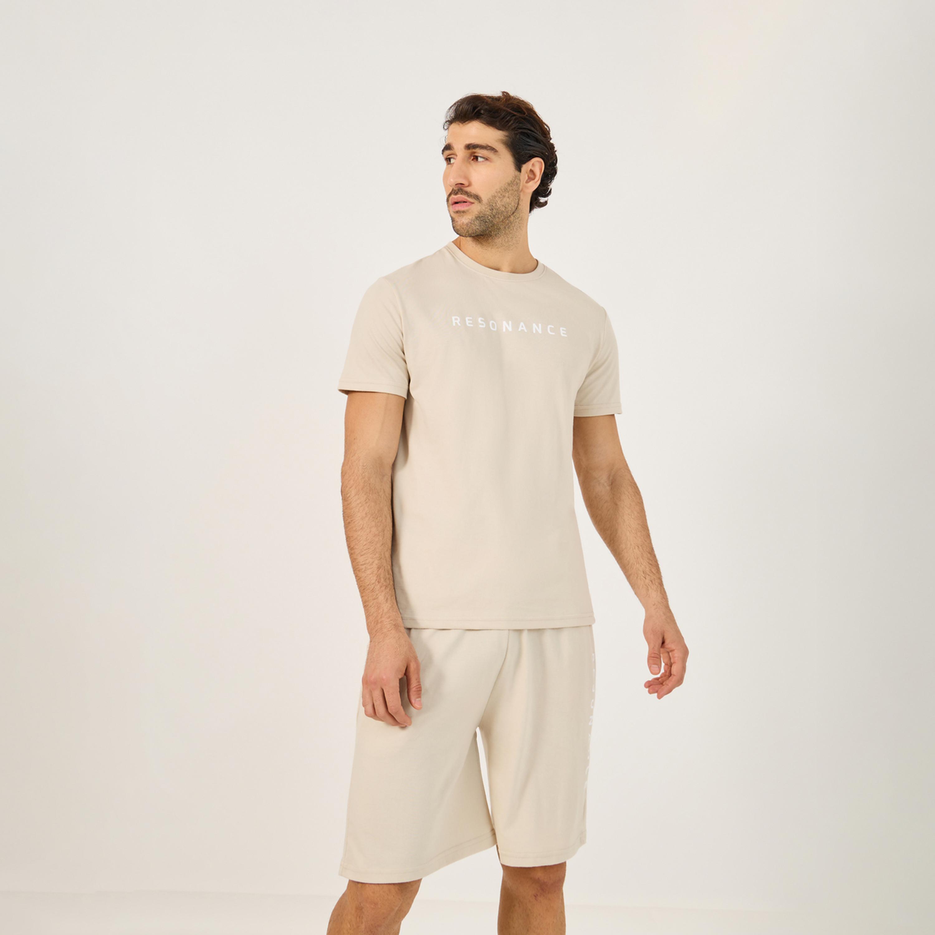 ستايلي - أنوايند طقم تي شيرت بطبعة شعار مع شورت بيجامة-men-clothing-nightwear-sets-image-2