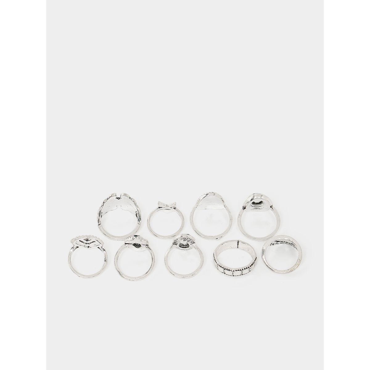 Styli Set Of 9 - Assorted Embellished Rings-women-watchesandjewellery-jewellery-rings-image-2