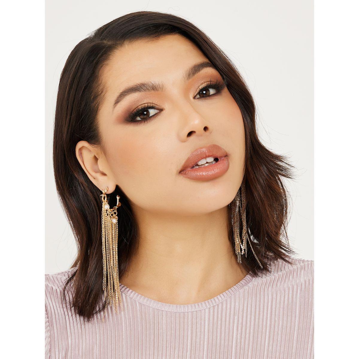Styli Multi Tassel Earrings-women-watchesandjewellery-jewellery-earrings-image-2