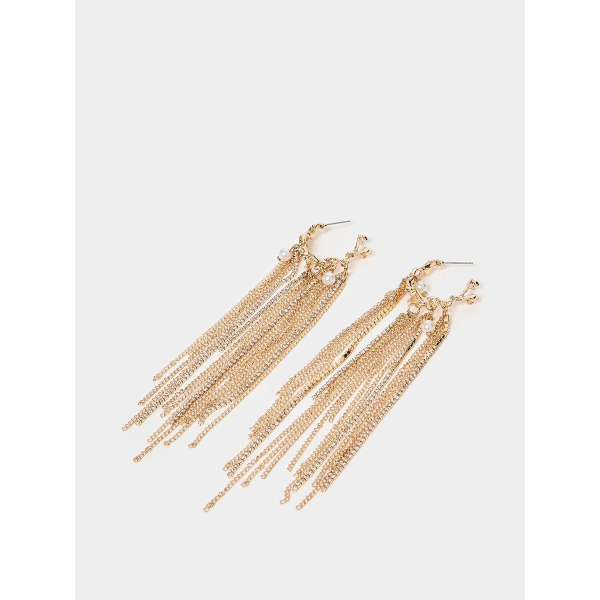 Styli Multi Tassel Earrings-women-watchesandjewellery-jewellery-earrings-image-3