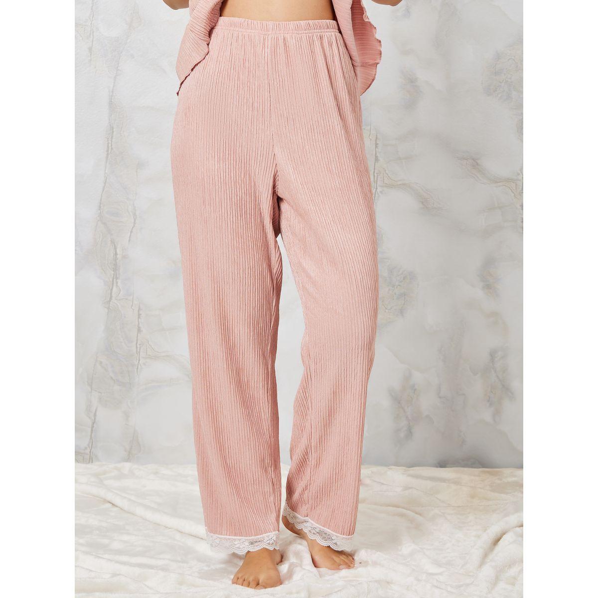 مجموعة من 3 ( روب + بنطال + بلوزة كامي )-women-clothing-nightwear-pyjamas-longsets-image-6