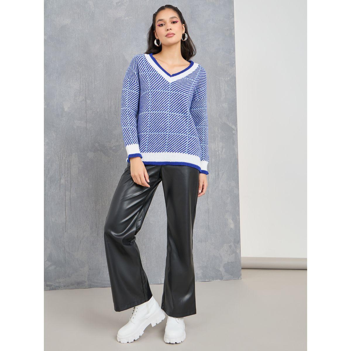 Styli All Over Print V Neck Sweater-women-clothing-cardigansandjumpers-jumpers-image-2