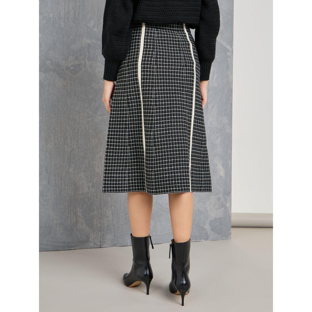 تنورة ميدي مطبعة بنمط مربعات-women-clothing-bottoms-skirts-image-4