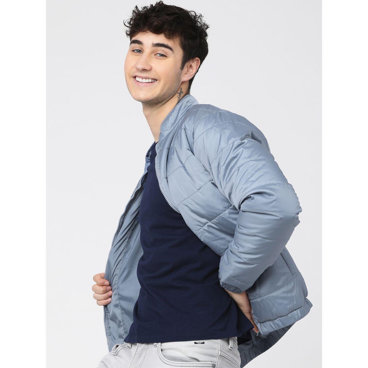 Highlander X Styli Solid High Neck Zip Up Bomber Jacket-men-clothing-jacketsandblazers-jackets-image-2
