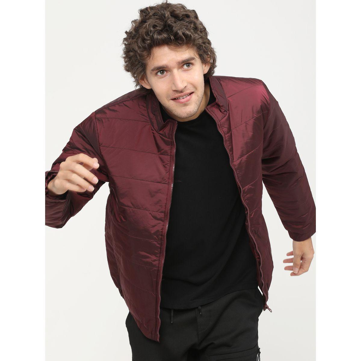 جاكيت بومبر سادة بياقة عالية هايلاندر × ستايلي-men-clothing-jacketsandblazers-jackets-image-7