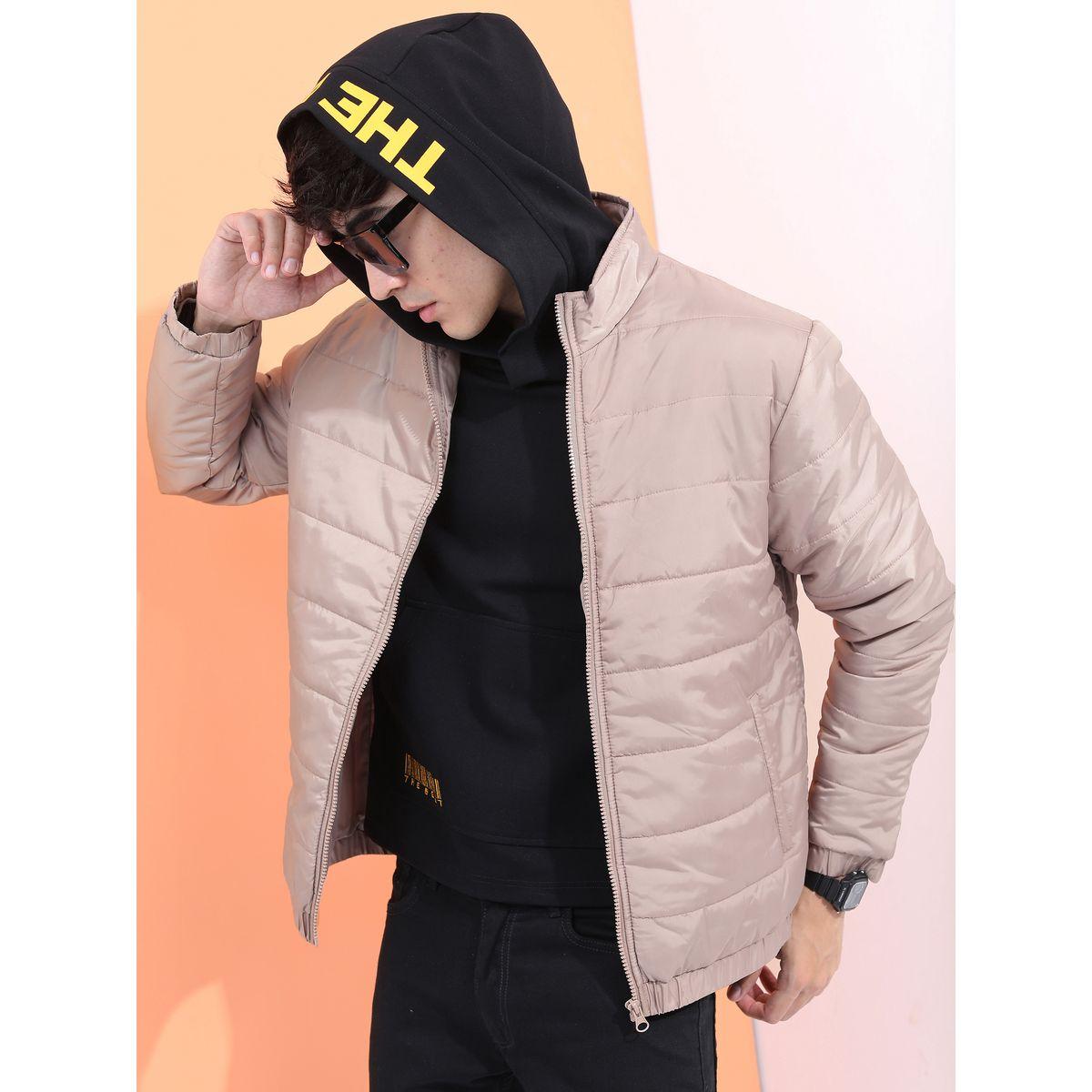 جاكيت مبطن سادة بياقة عالية هايلاندر × ستايلي-men-clothing-jacketsandblazers-jackets-image-1