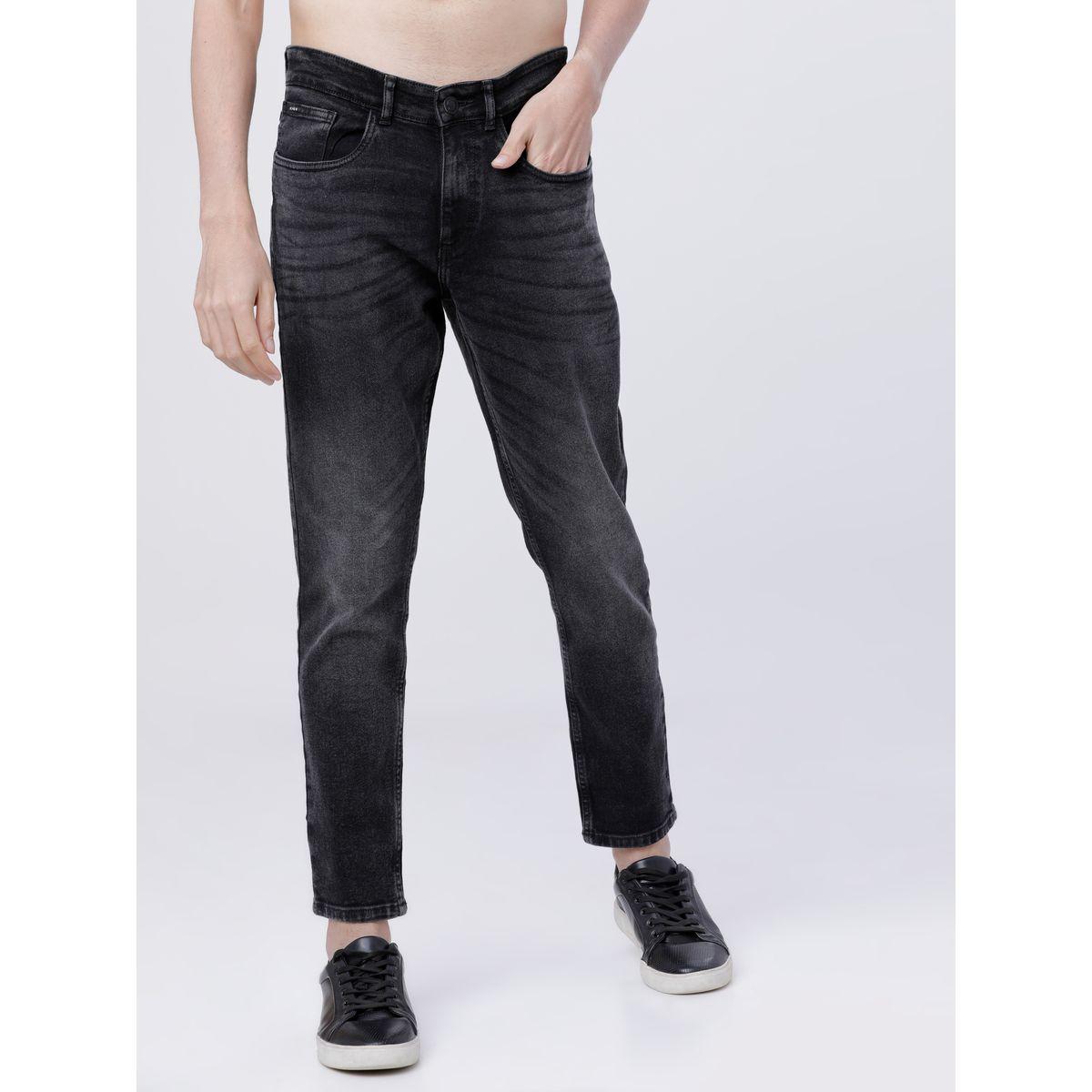 جينز سادة بتداخلات لون باهت هايلاندر × ستايلي-men-clothing-bottoms-jeans-image-1