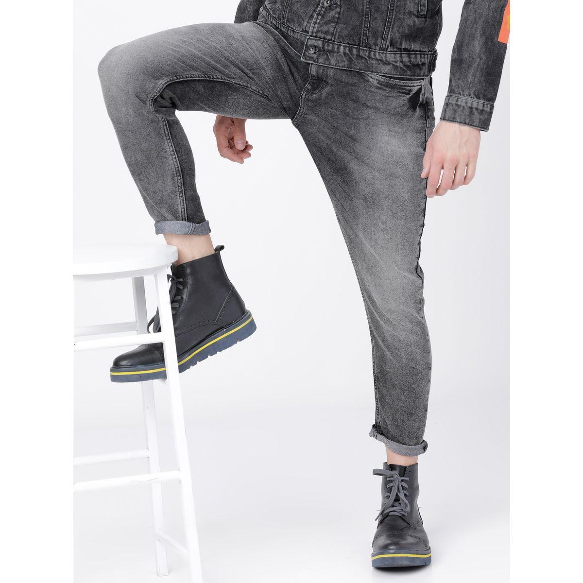 جينز بقصة مستدقة وتفاصيل باهتة هايلاندر × ستايلي-men-clothing-bottoms-jeans-image-1