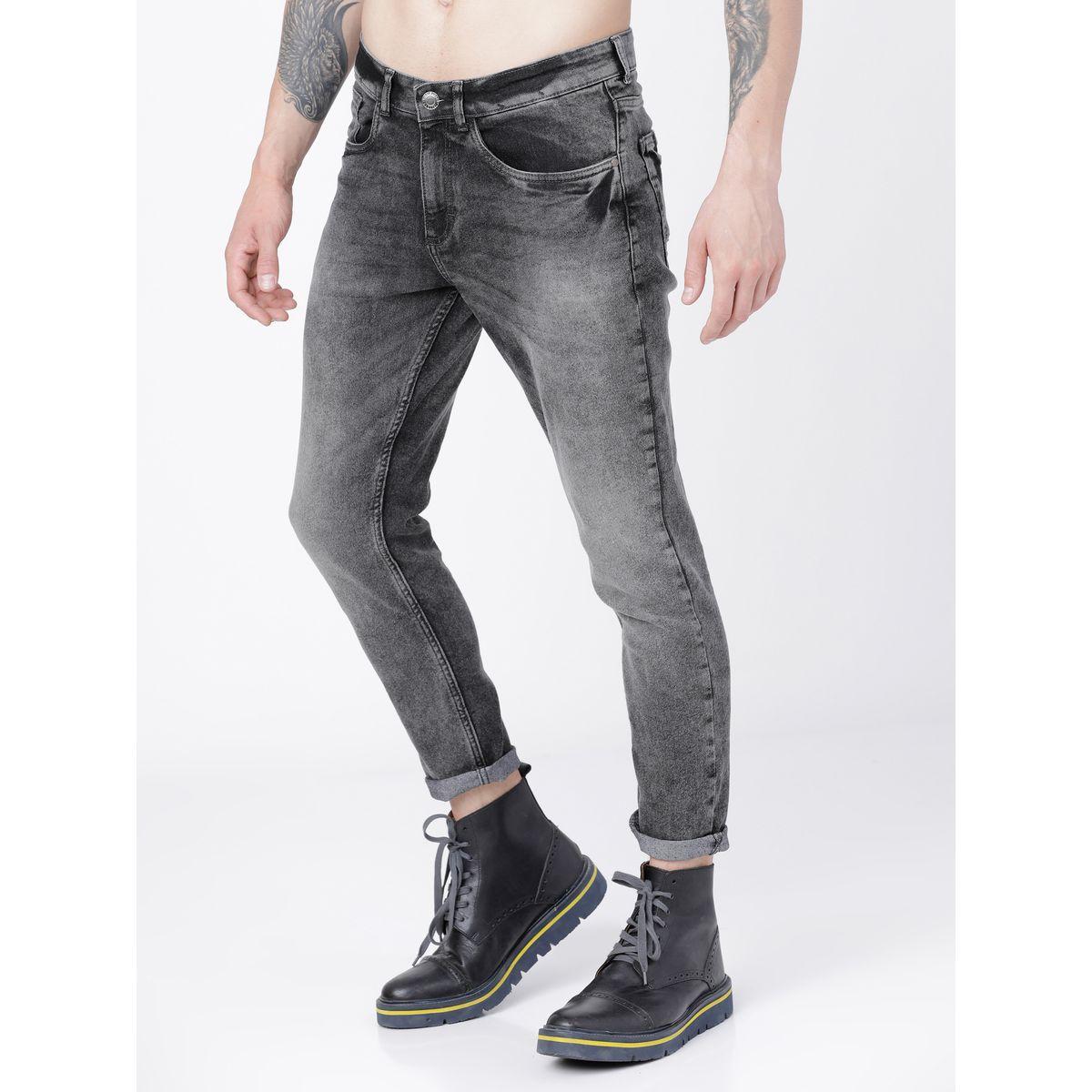 جينز بقصة مستدقة وتفاصيل باهتة هايلاندر × ستايلي-men-clothing-bottoms-jeans-image-2
