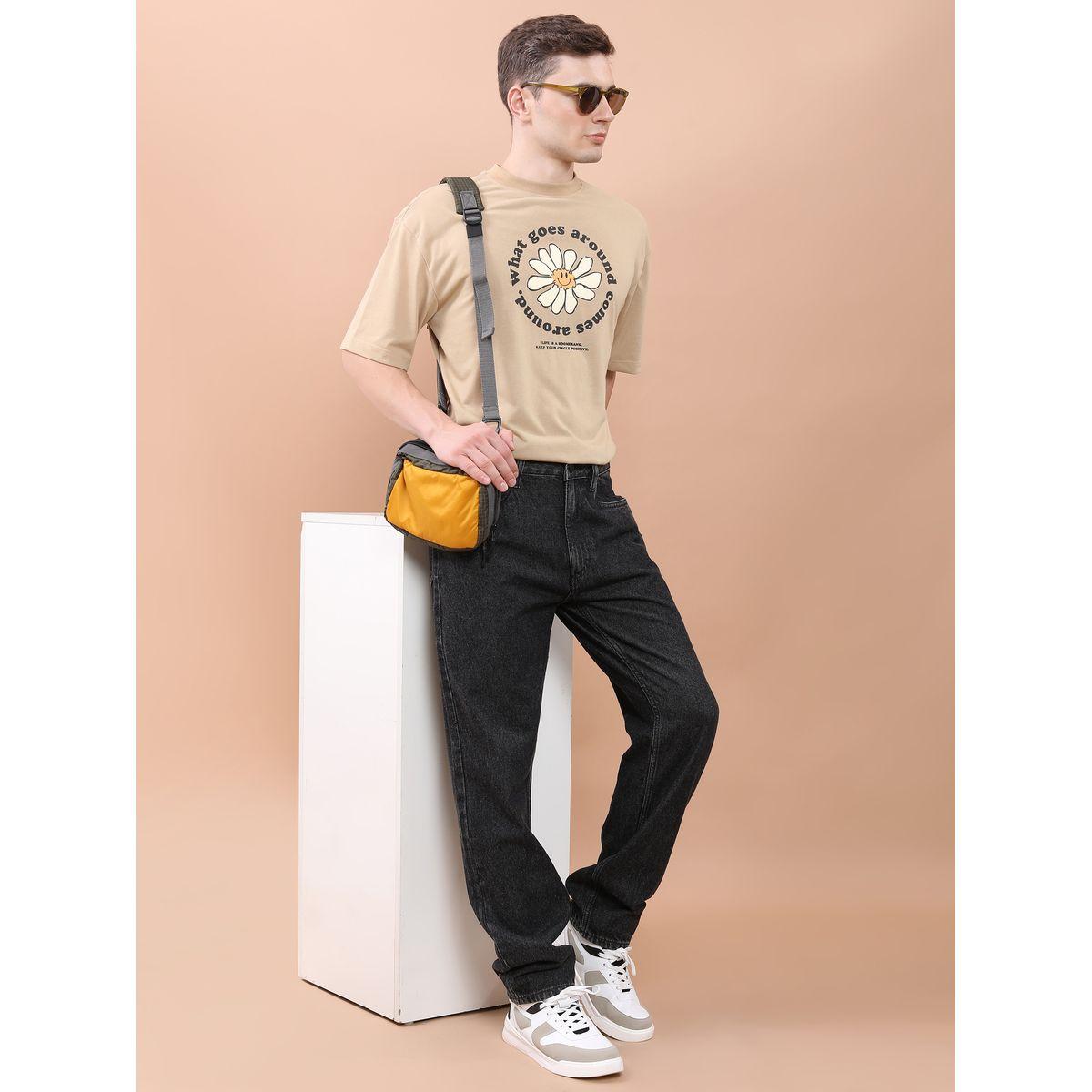 Ketch X Styli Solid Mid Rise Dark Wash Baggy Jeans-men-clothing-bottoms-jeans-image-2