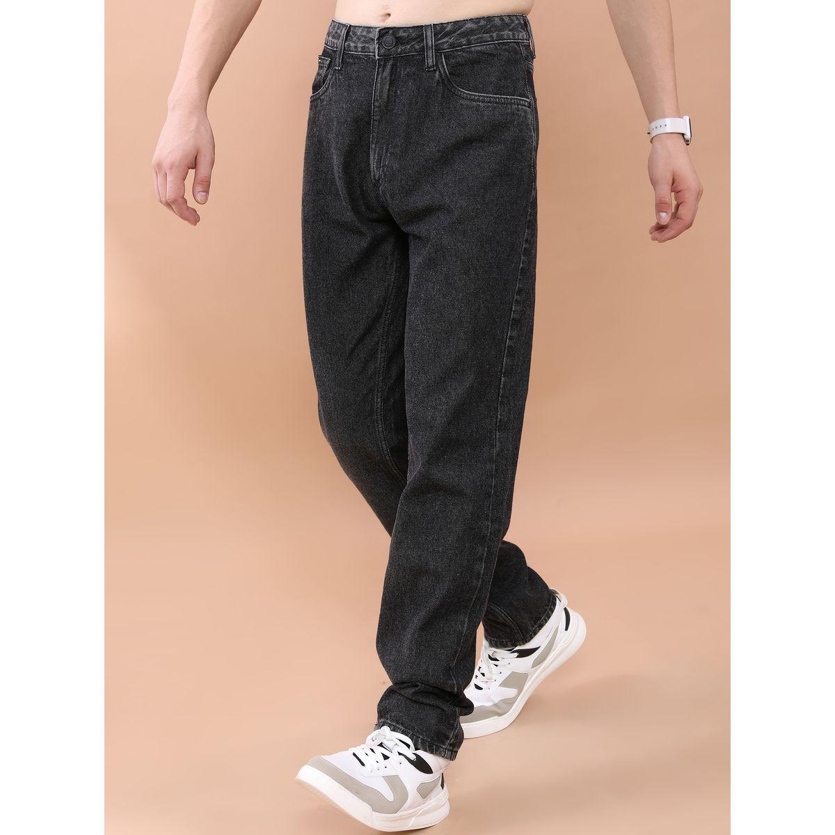 Ketch X Styli Solid Mid Rise Dark Wash Baggy Jeans-men-clothing-bottoms-jeans-image-4