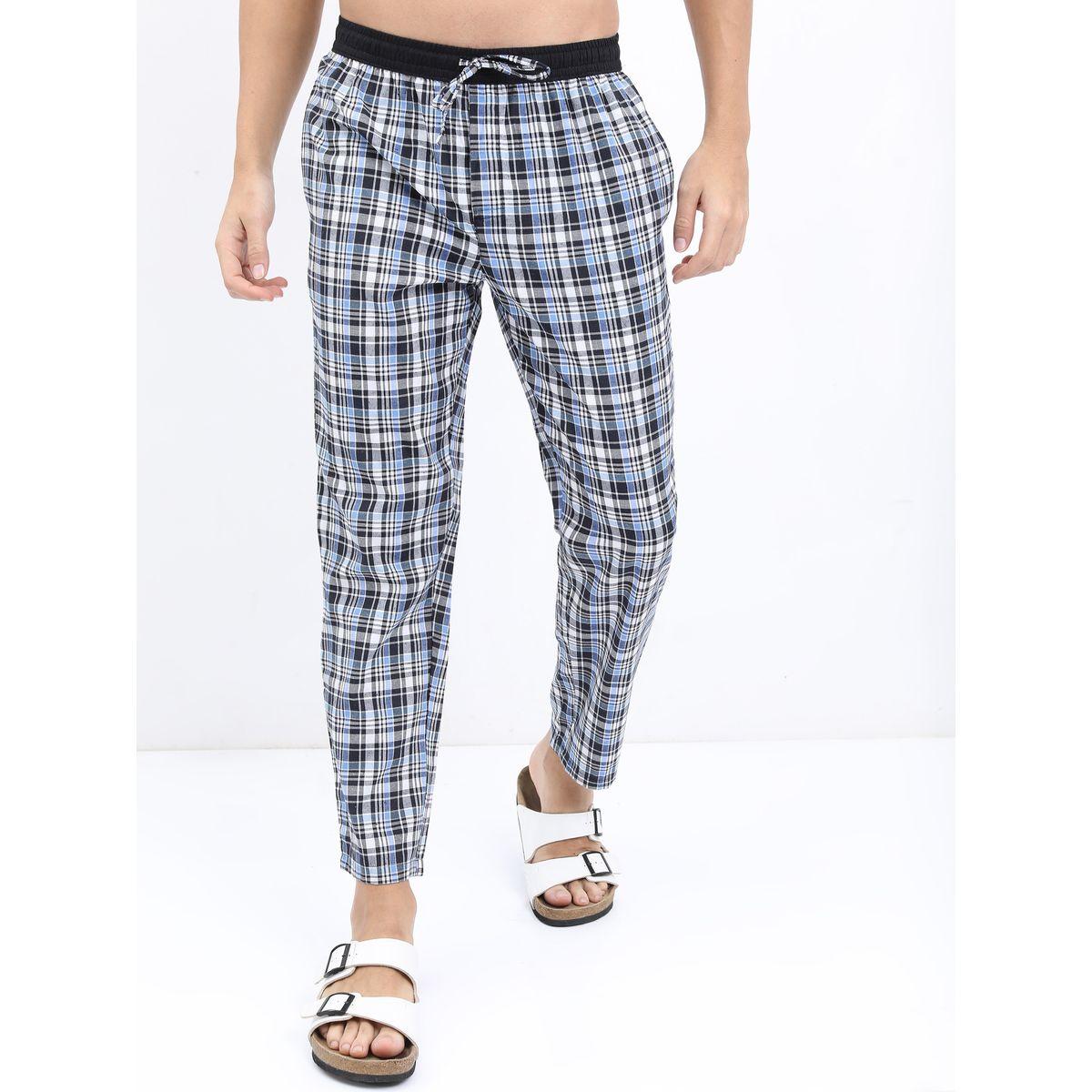Highlander X Styli Checked Print Mid Rise Lounge Pants-men-clothing-nightwear-pyjamaandshorts-image-1