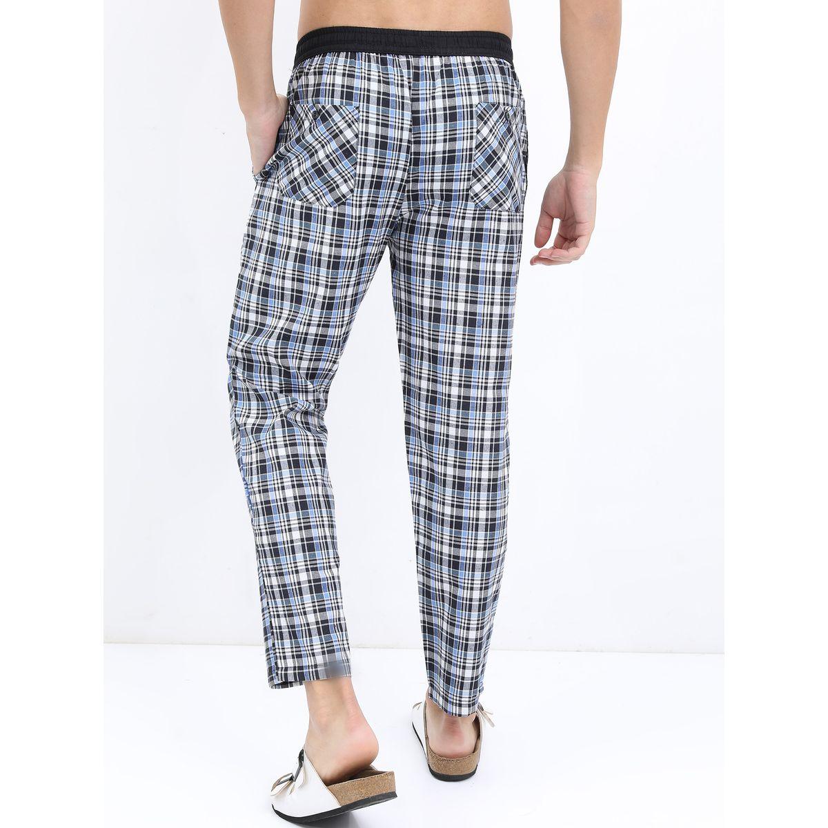 Highlander X Styli Checked Print Mid Rise Lounge Pants-men-clothing-nightwear-pyjamaandshorts-image-3