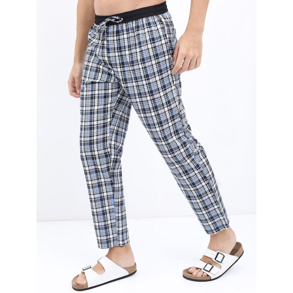 Highlander X Styli Checked Print Mid Rise Lounge Pants-men-clothing-nightwear-pyjamaandshorts-image-4