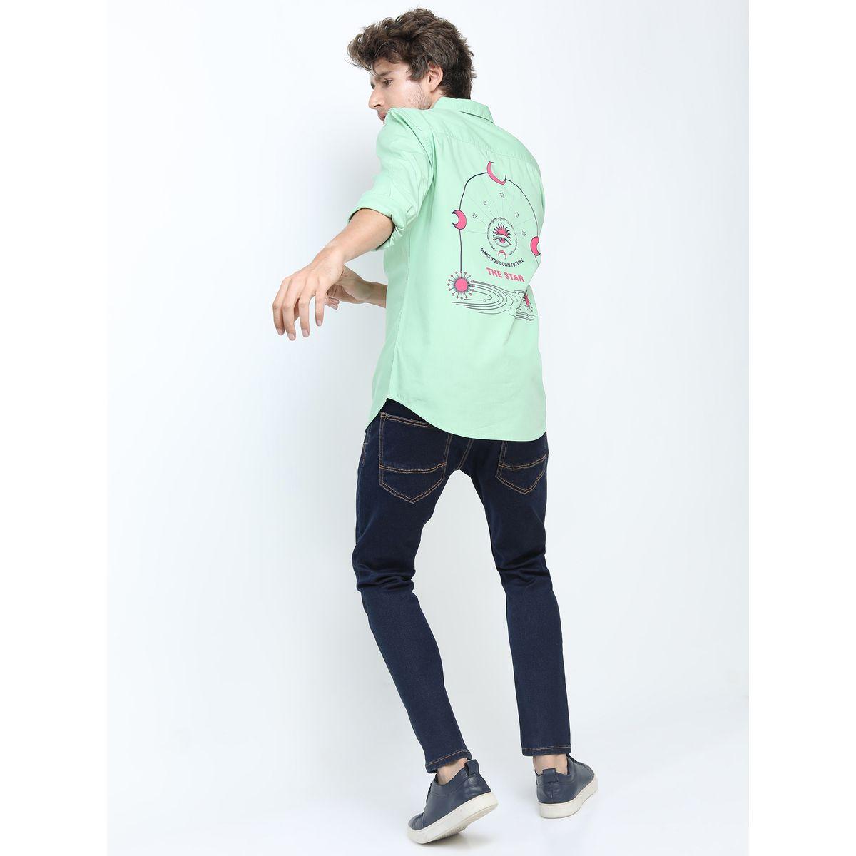 Highlander X Styli Solid Slim Fit Cotton Casual Shirt-men-clothing-shirts-image-2