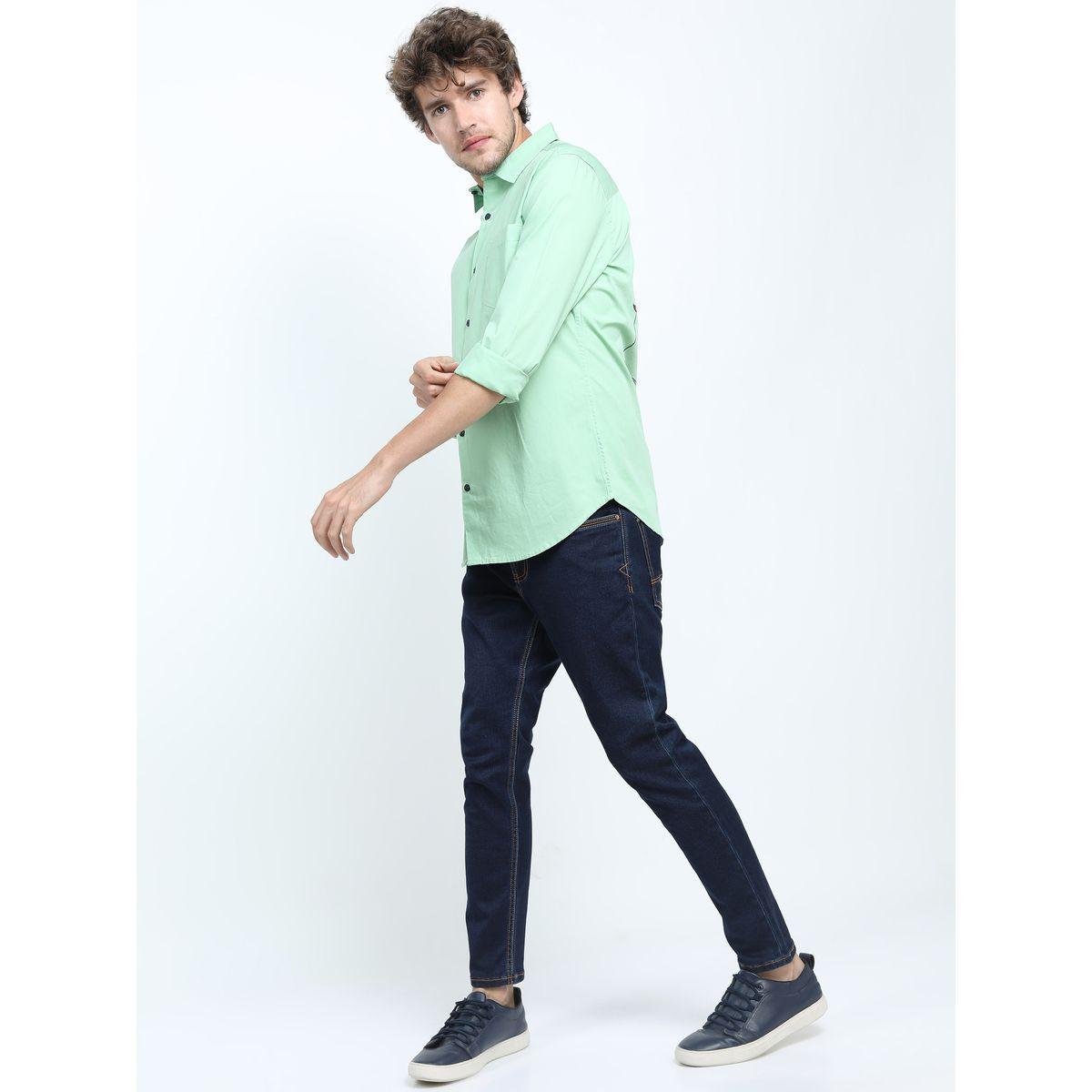 Highlander X Styli Solid Slim Fit Cotton Casual Shirt-men-clothing-shirts-image-7