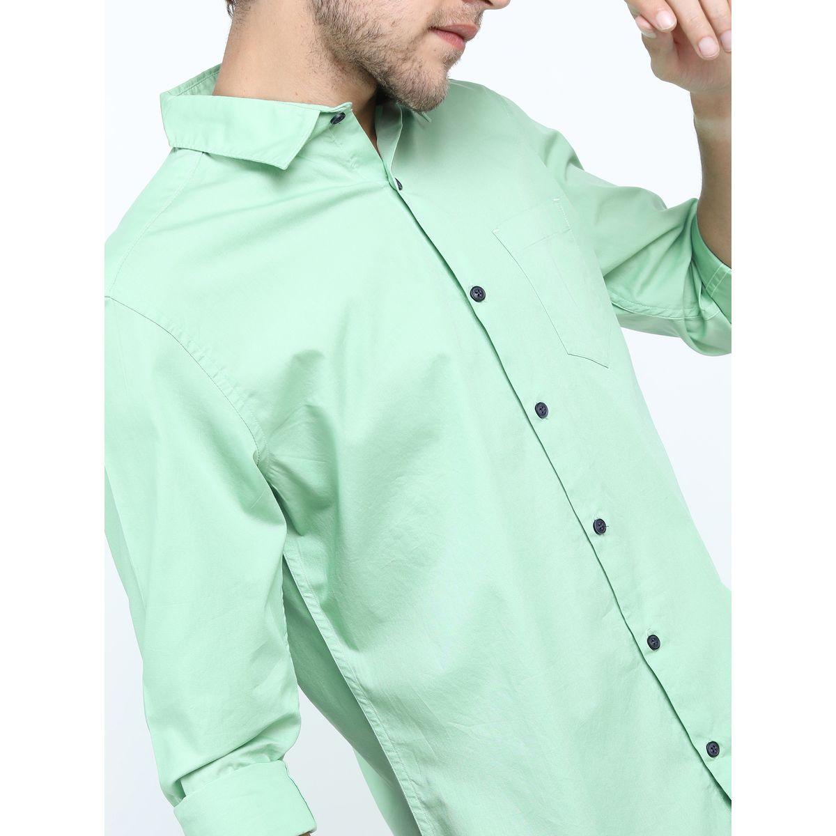 Highlander X Styli Solid Slim Fit Cotton Casual Shirt-men-clothing-shirts-image-8