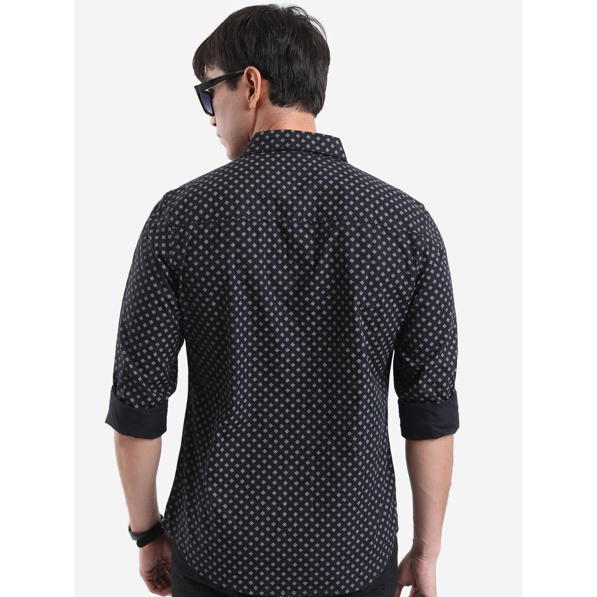 Highlander X Styli Slim Fit Ditsy Print Cotton Casual Shirt-men-clothing-shirts-image-3