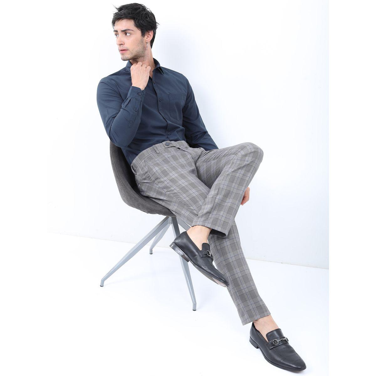 Highlander X Styli Checked Slim Fit Formal Trouser-men-clothing-bottoms-trousersandchinos-trousers-image-2