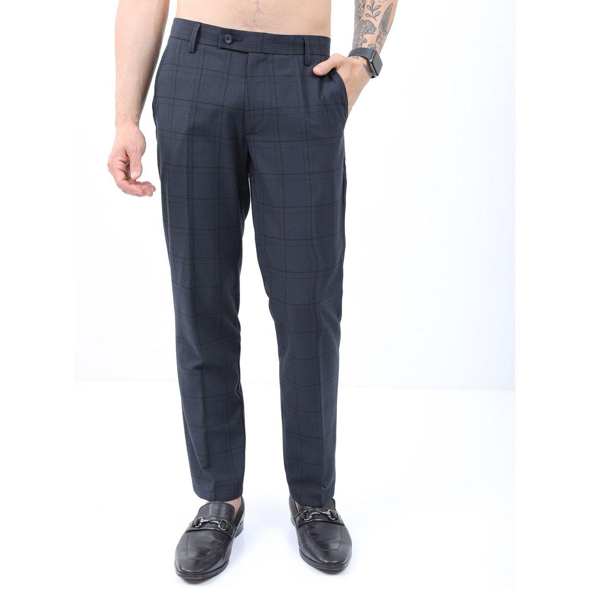 بنطال رسمي بقصة سليم فت هايلاندر × ستايلي-men-clothing-bottoms-trousersandchinos-trousers-image-1