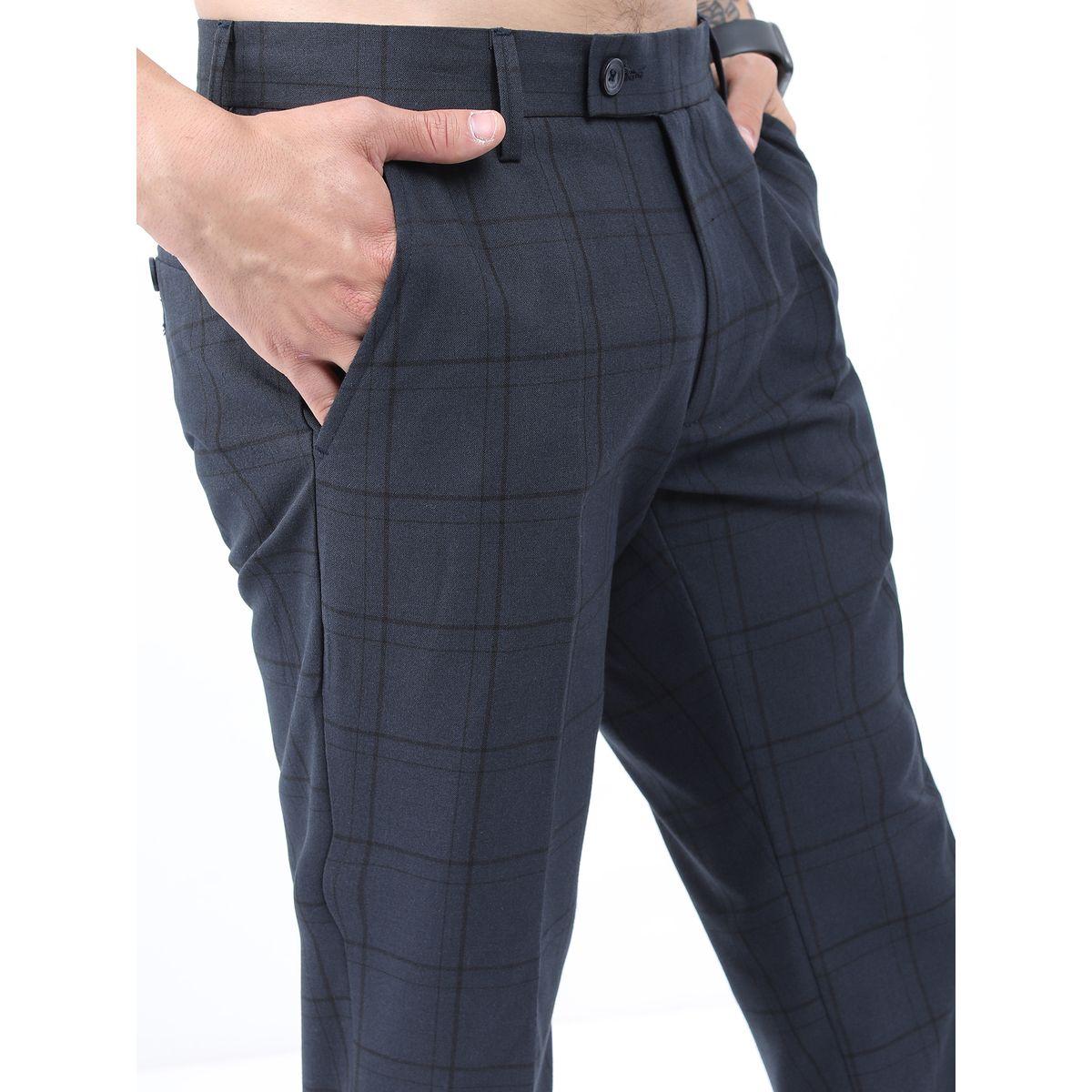 Highlander X Styli Checked Slim Fit Formal Trousers-men-clothing-bottoms-trousersandchinos-trousers-image-5