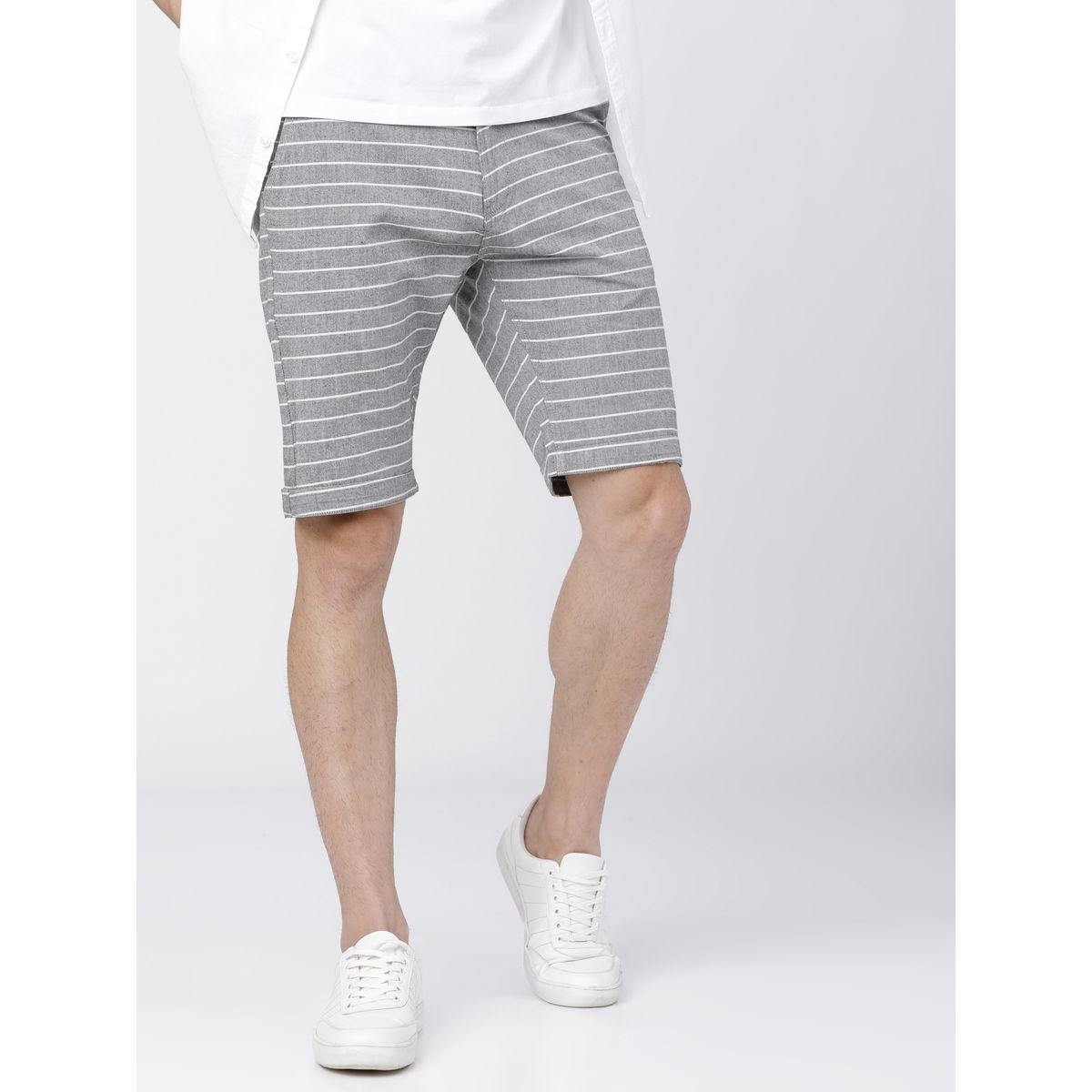 Highlander X Styli Striped Design Slim Fit Regular Shorts-men-clothing-bottoms-shorts-image-1