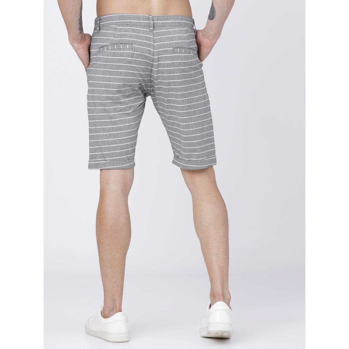 شورت مخطط بقصة سليم فت هايلاندر × ستايلي-men-clothing-bottoms-shorts-image-3