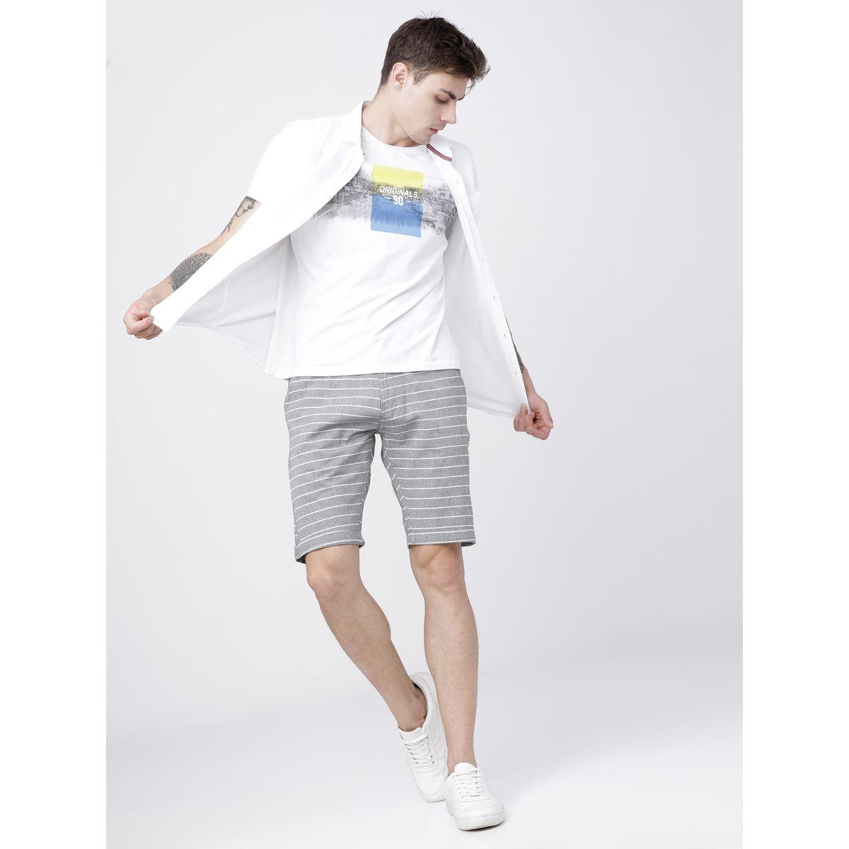Highlander X Styli Striped Design Slim Fit Regular Shorts-men-clothing-bottoms-shorts-image-5