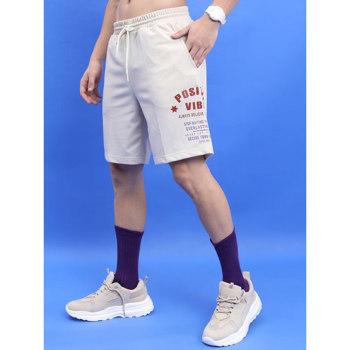 شورت كاجوال مطبع بكتابة هايلاندر × ستايلي-men-clothing-bottoms-shorts-image-1