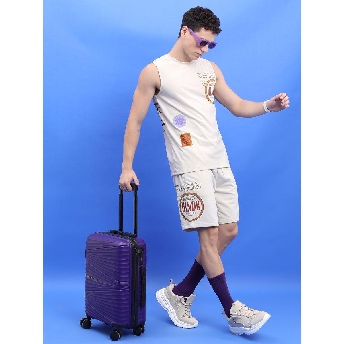 شورت كاجوال مطبع بكتابة هايلاندر × ستايلي-men-clothing-bottoms-shorts-image-2