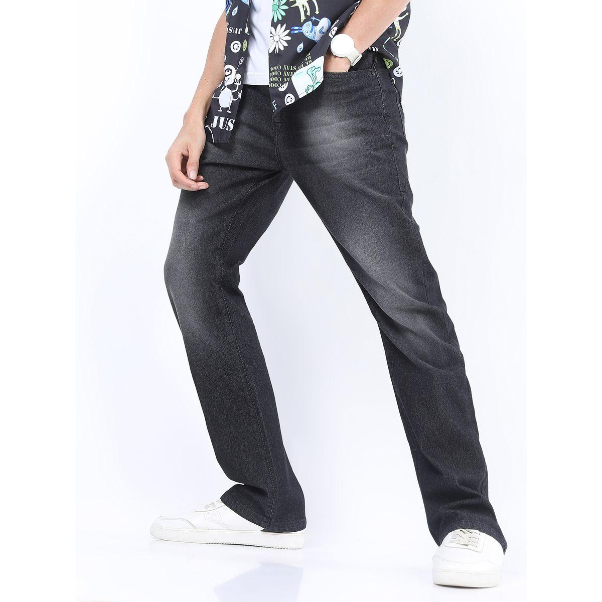 جينز كاجوال بتداخل لون باهت كيتش × ستايلي-men-clothing-bottoms-jeans-image-1