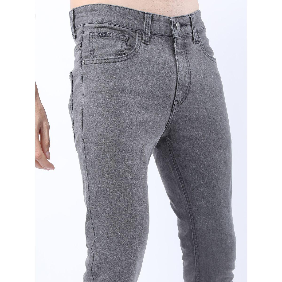 جينز بقصة ضيقة وتفاصيل باهتة كيتش × ستايلي-men-clothing-bottoms-jeans-image-4